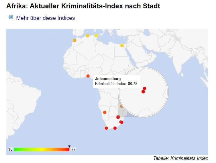 Liste der gefährlichsten Städte Afrikas